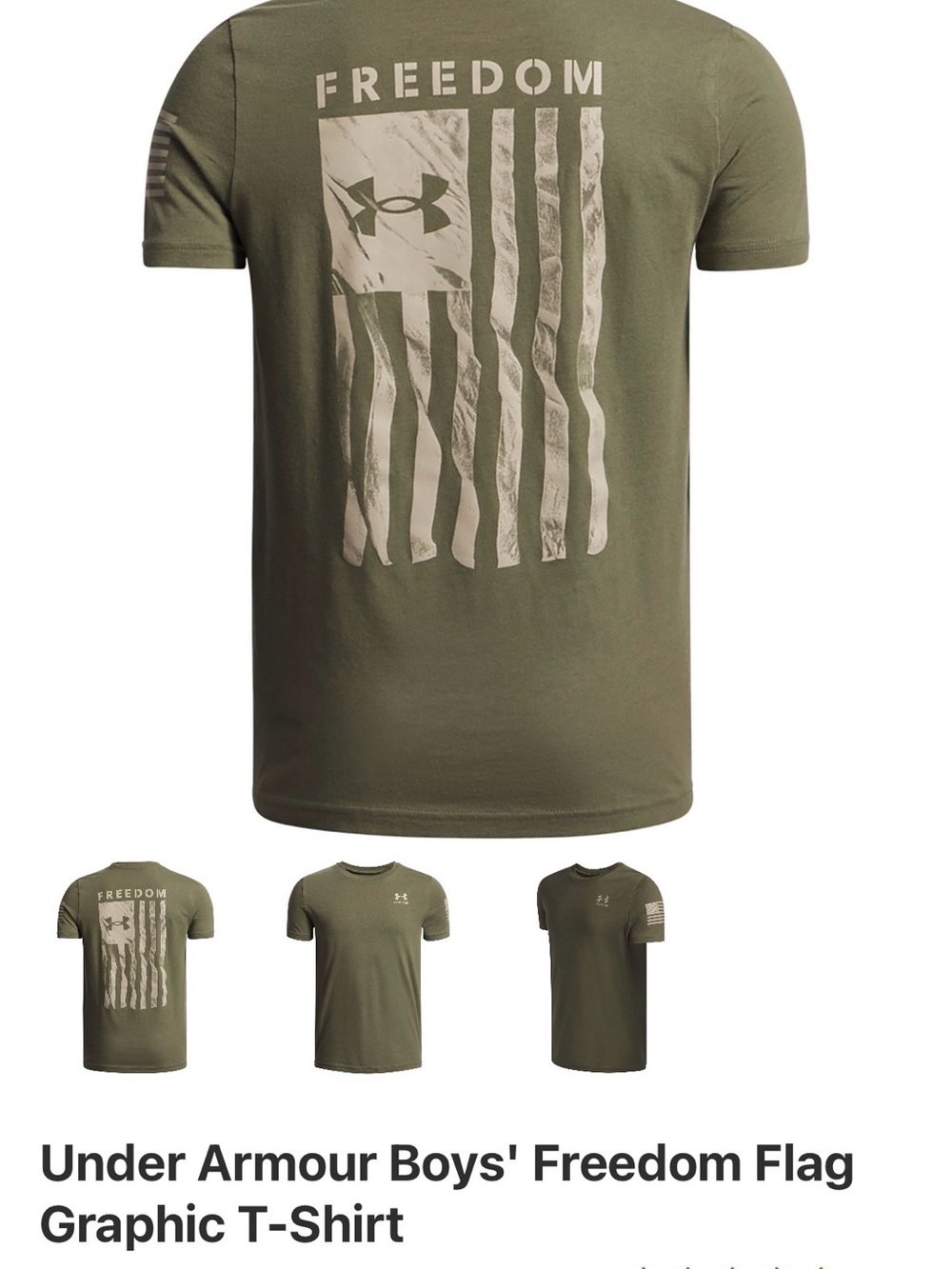 Under Armour Men’s Freedom Flag Graphic Tee - Olive/White